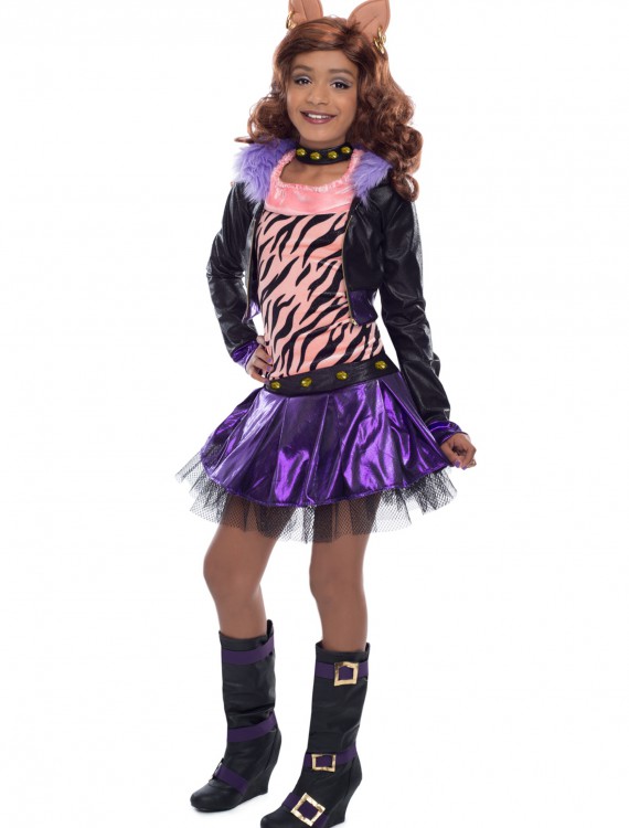 Deluxe Monster High Clawdeen Wolf Child Costume - Halloween Costumes