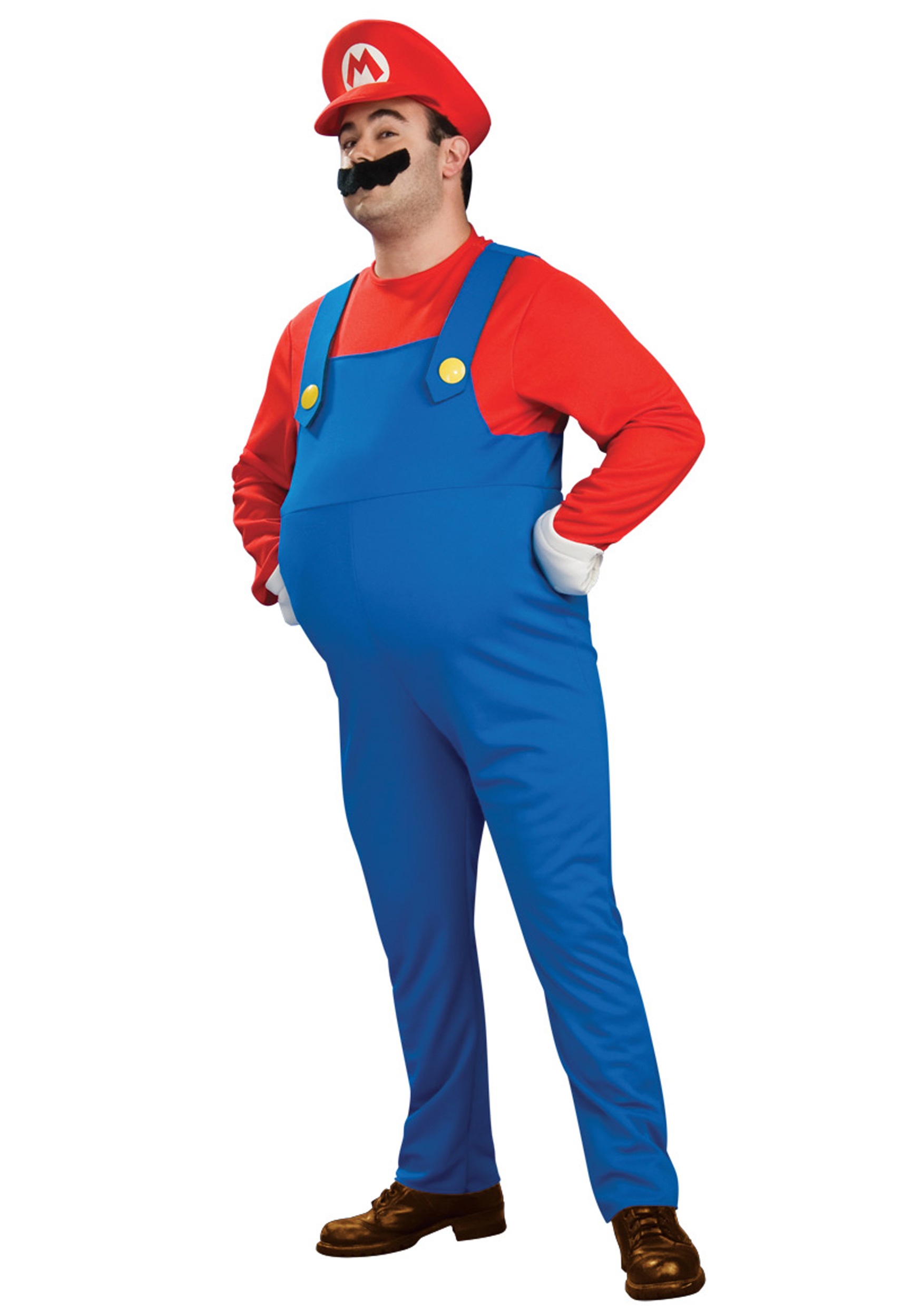 Deluxe Plus Size Mario Costume Halloween Costumes