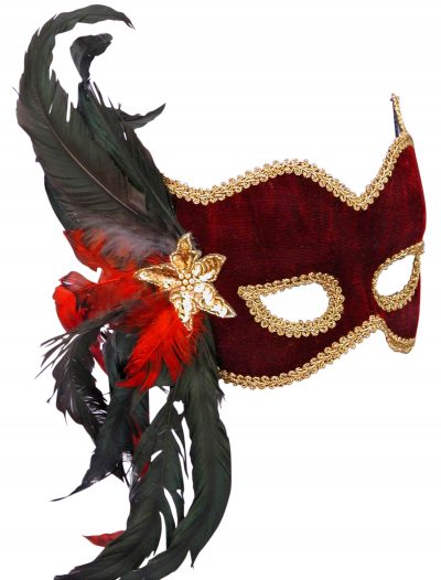 Female Masquerade Maroon Mask buy now