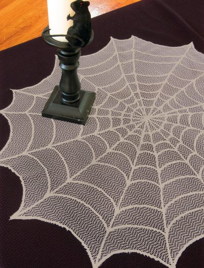 Ghostly Gray Round Table Topper buy now
