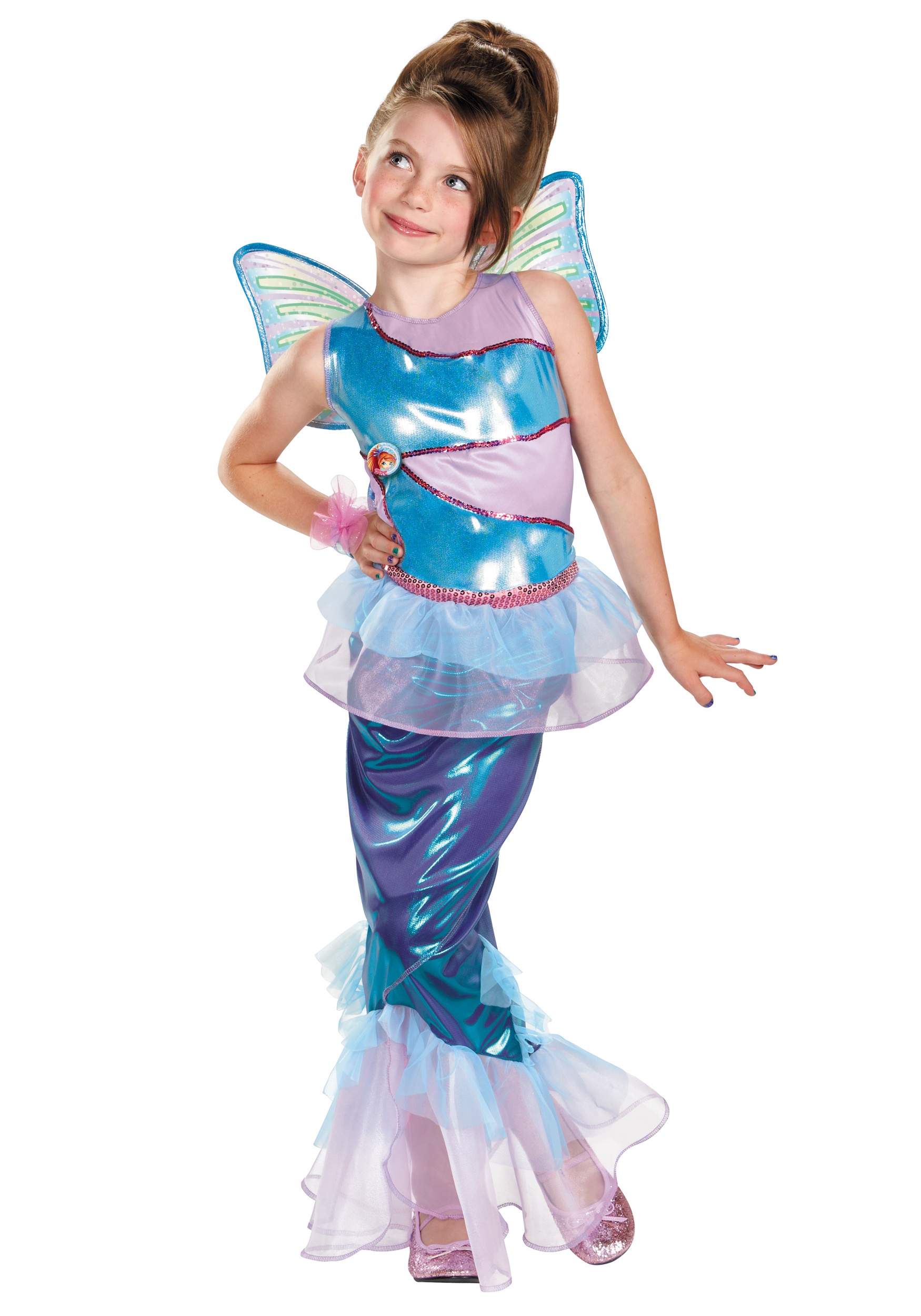 Girls Bloom Mermaid Deluxe Costume. 