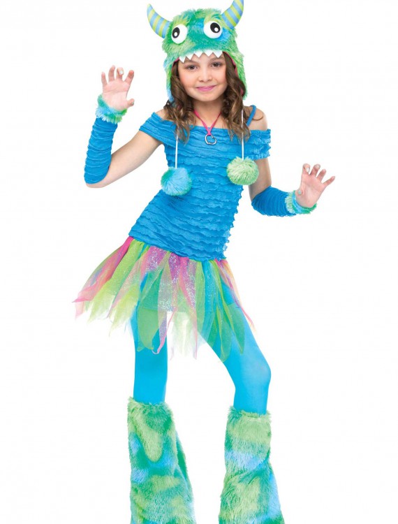 Girls Blue Beastie Monster Costume buy now