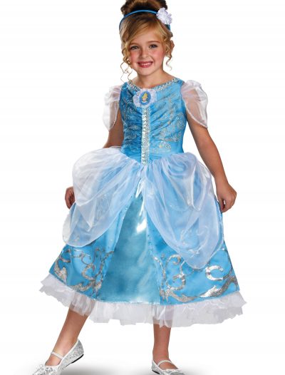 Girls Cinderella Sparkle Deluxe Costume buy now
