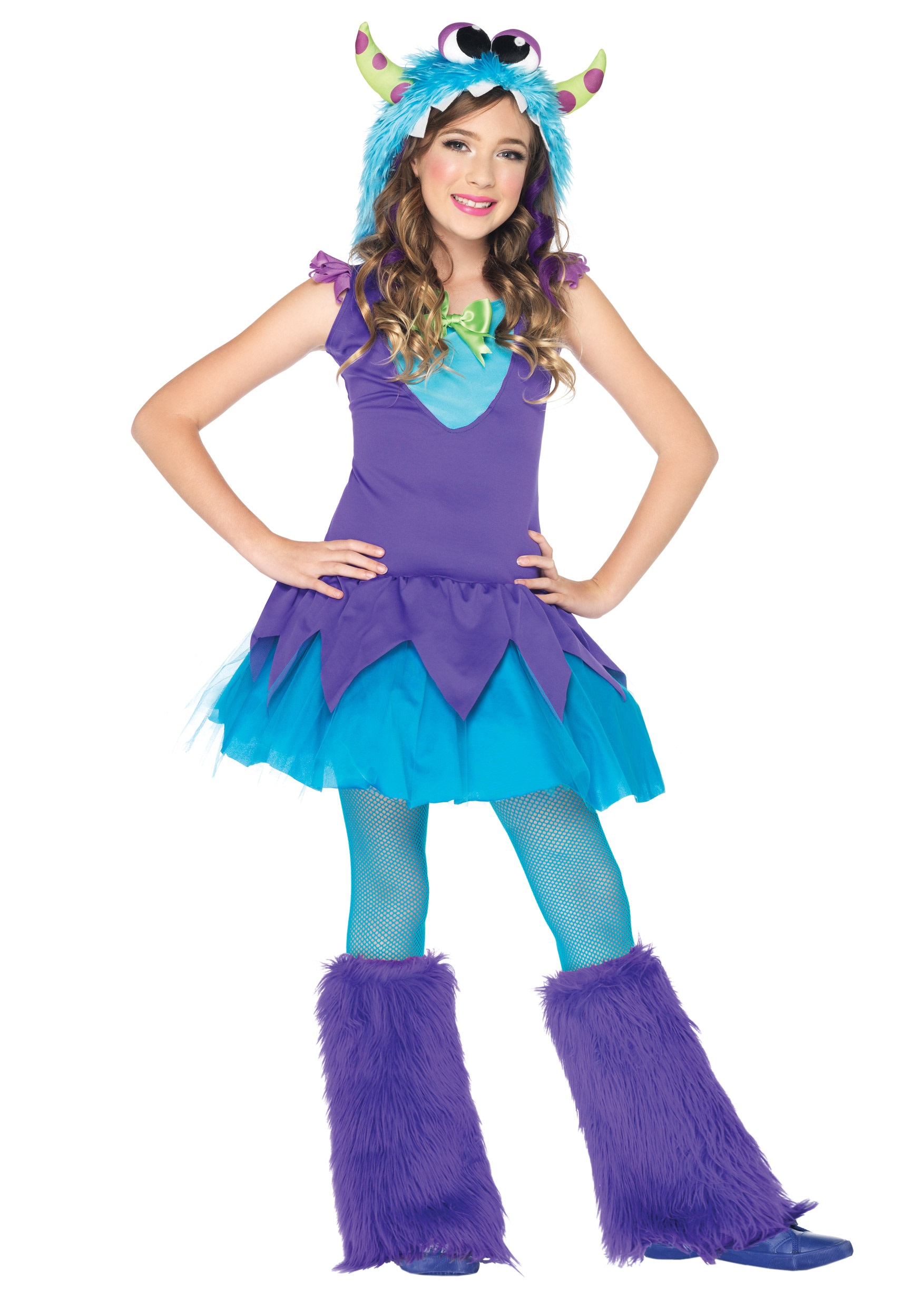 Girls Cross Eyed Carlie Monster Costume - Halloween Costumes