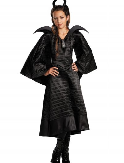Girls Deluxe Black Maleficent Christening Gown Costume buy now