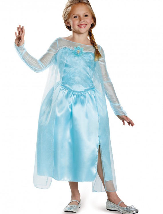 Girls Frozen Classic Elsa Snow Queen Gown buy now