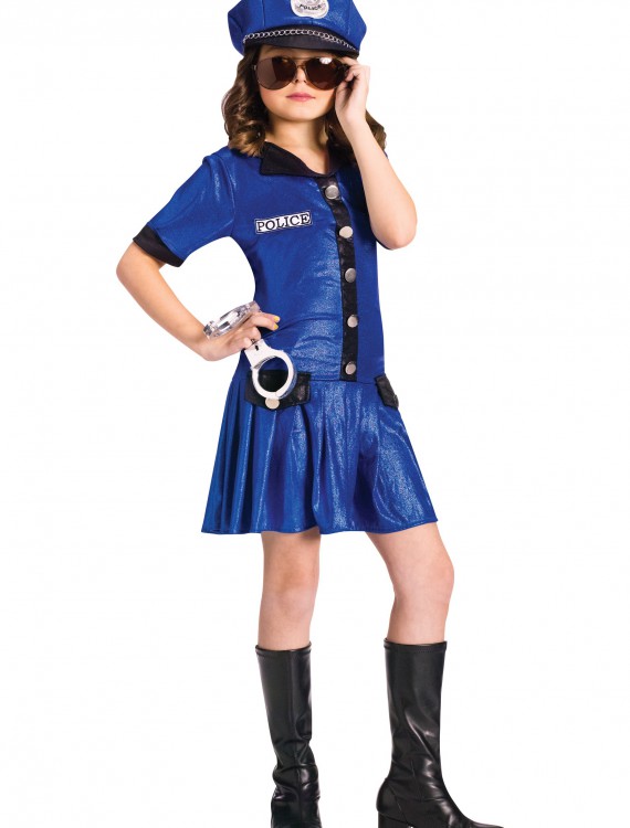 Girls Blue Police Officer Costume buy now