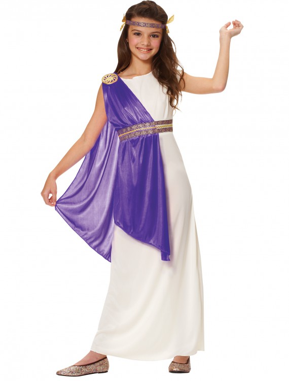 Girls Purple Roman Empress Costume buy now