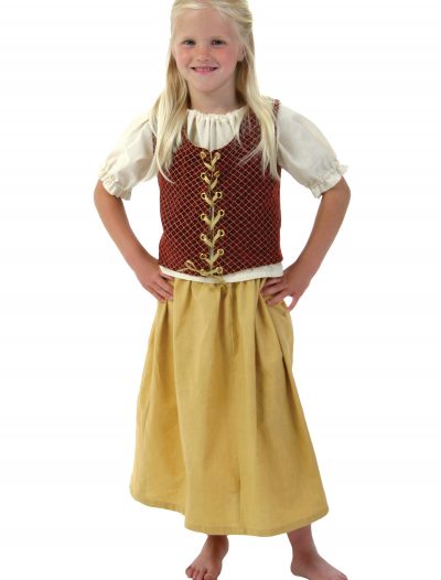 Girls Red Peasant Dress buy now