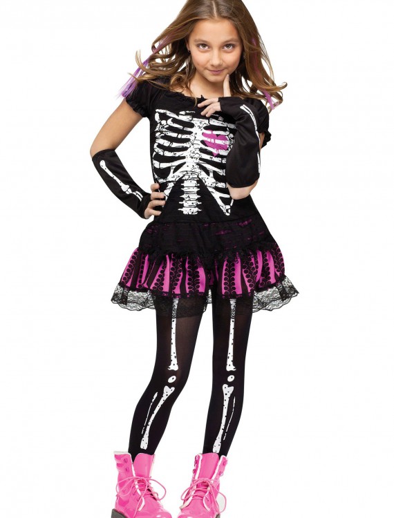 Girls Sally Skelly Costume buy now