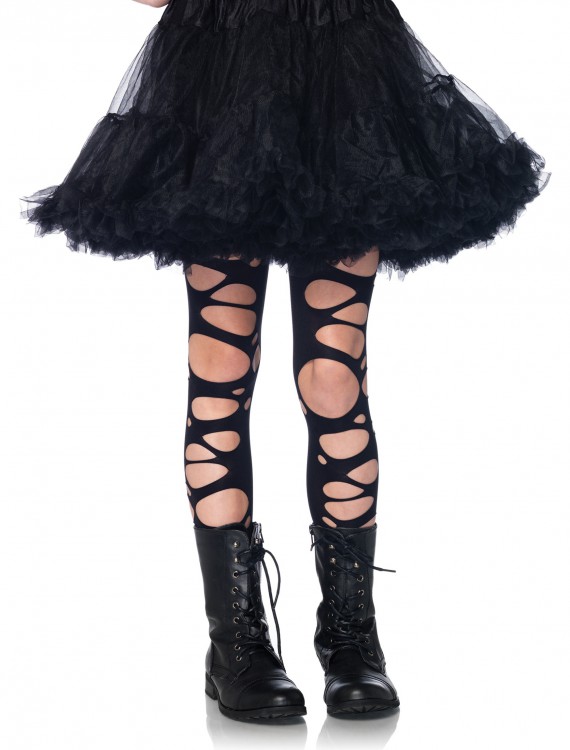 Girls Tattered Gothic Tights buy now