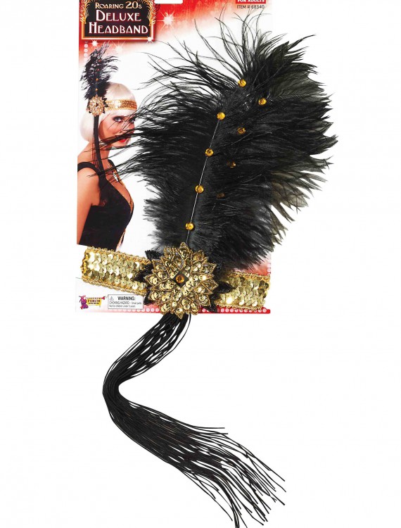 Gold and Black Flapper Headband buy now