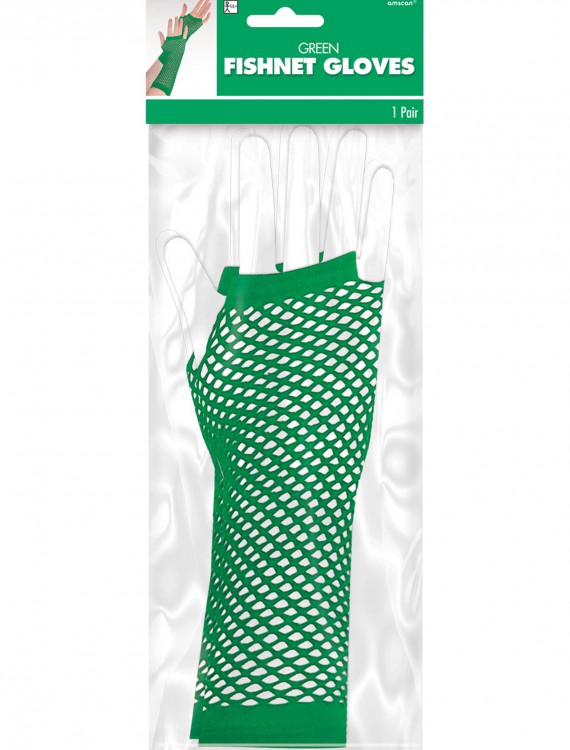 Green Fishnet Long Gloves buy now