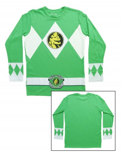 Green Power Rangers Long Sleeve Costume Shirt buy now