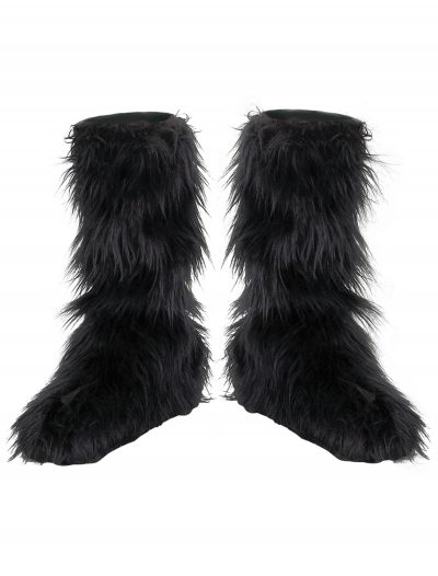 Kids Black Furry Boot Covers buy now