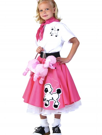 Kids Deluxe Pink Poodle Skirt Costume buy now
