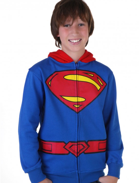 Kids Superman Logo Costume Hoodie buy now
