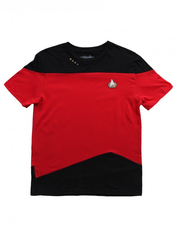 Mens Star Trek TNG Red Costume T-Shirt buy now