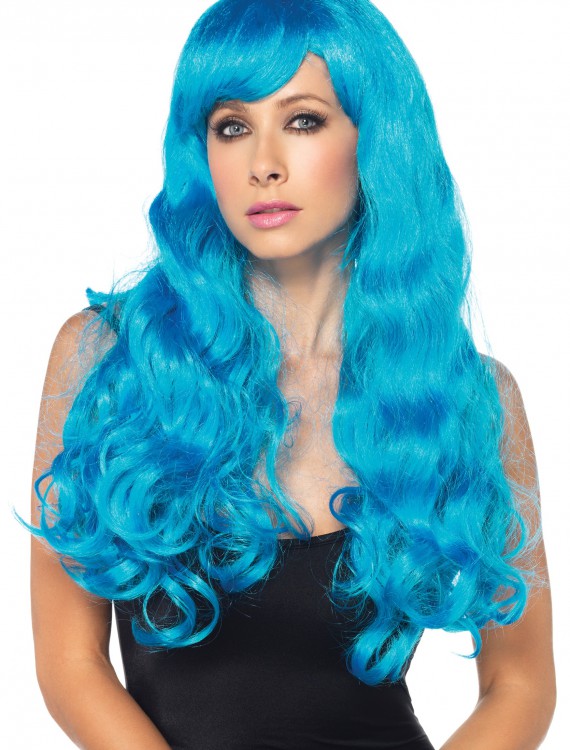 Neon Blue Long Wig buy now