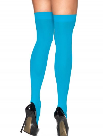 Neon Blue Thigh High Stockings buy now
