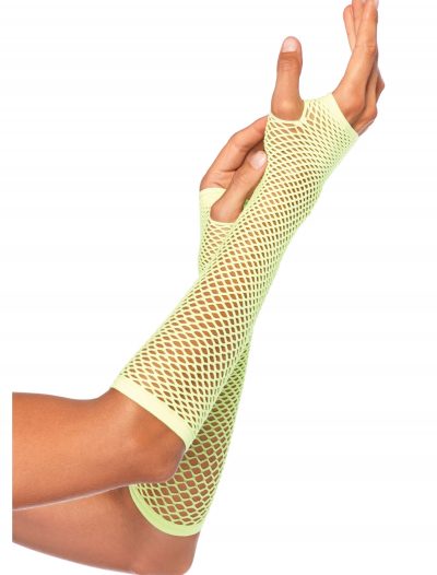 Neon Green Fishnet Gloves buy now