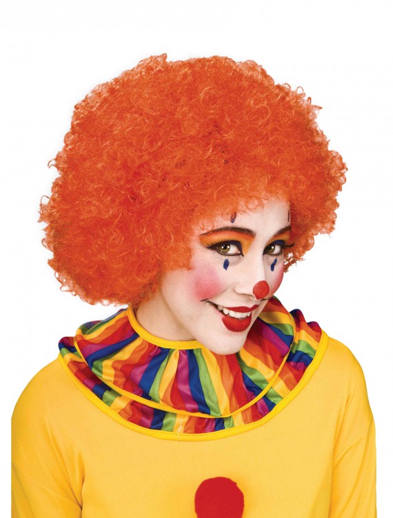 Orange Afro Clown Wig buy now