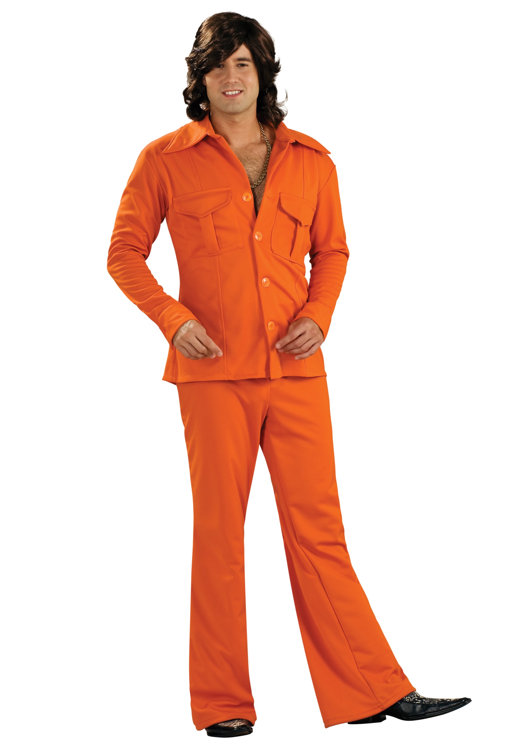 Оранжевый костюм мужской