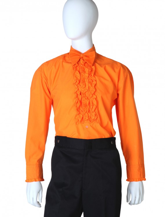 Orange Ruffled Tuxedo Shirt buy now