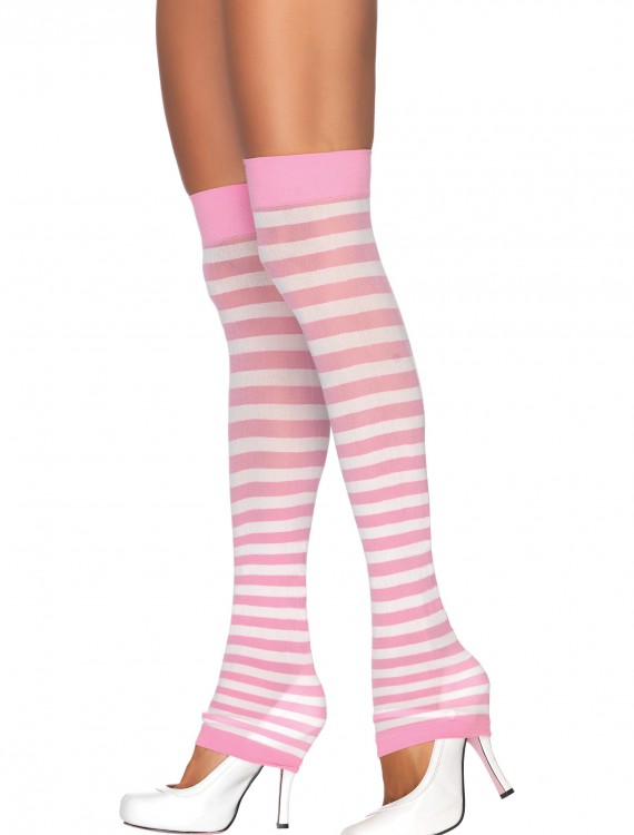 Pink and White Leg Warmers buy now