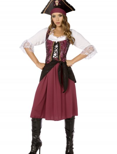 Plus Burgundy Pirate Wench Costume buy now