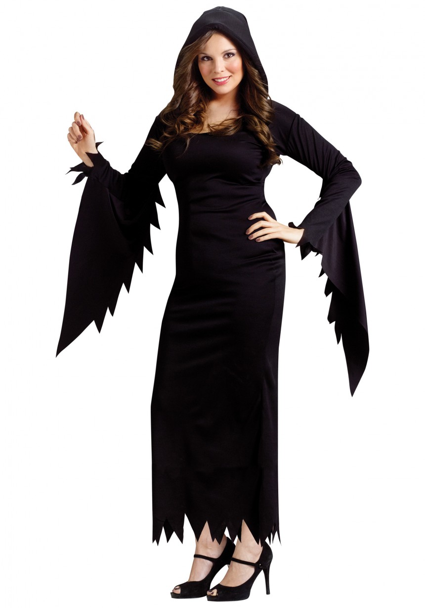 Plus Hooded Gown - Halloween Costumes