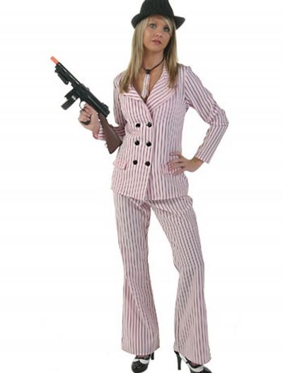 Plus Size Pink Gangster Moll Costume buy now