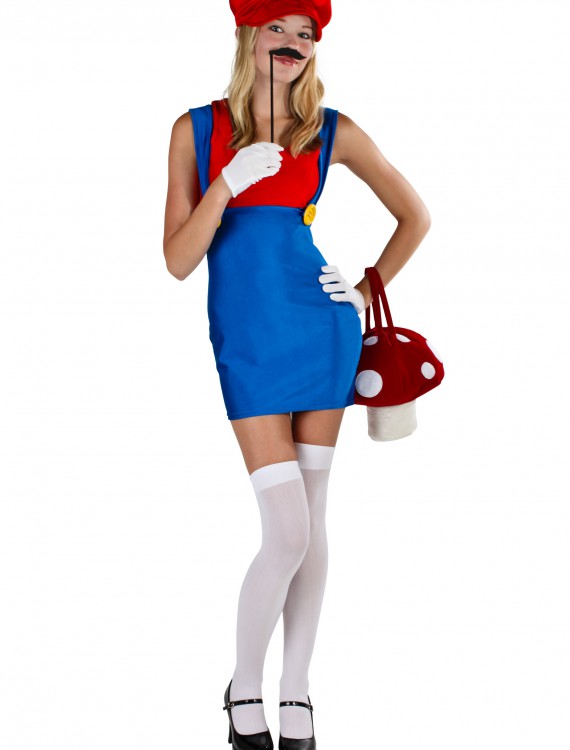 Plus Size Sexy Red Plumber Costume buy now