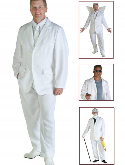 Plus Size White Suit Costume buy now