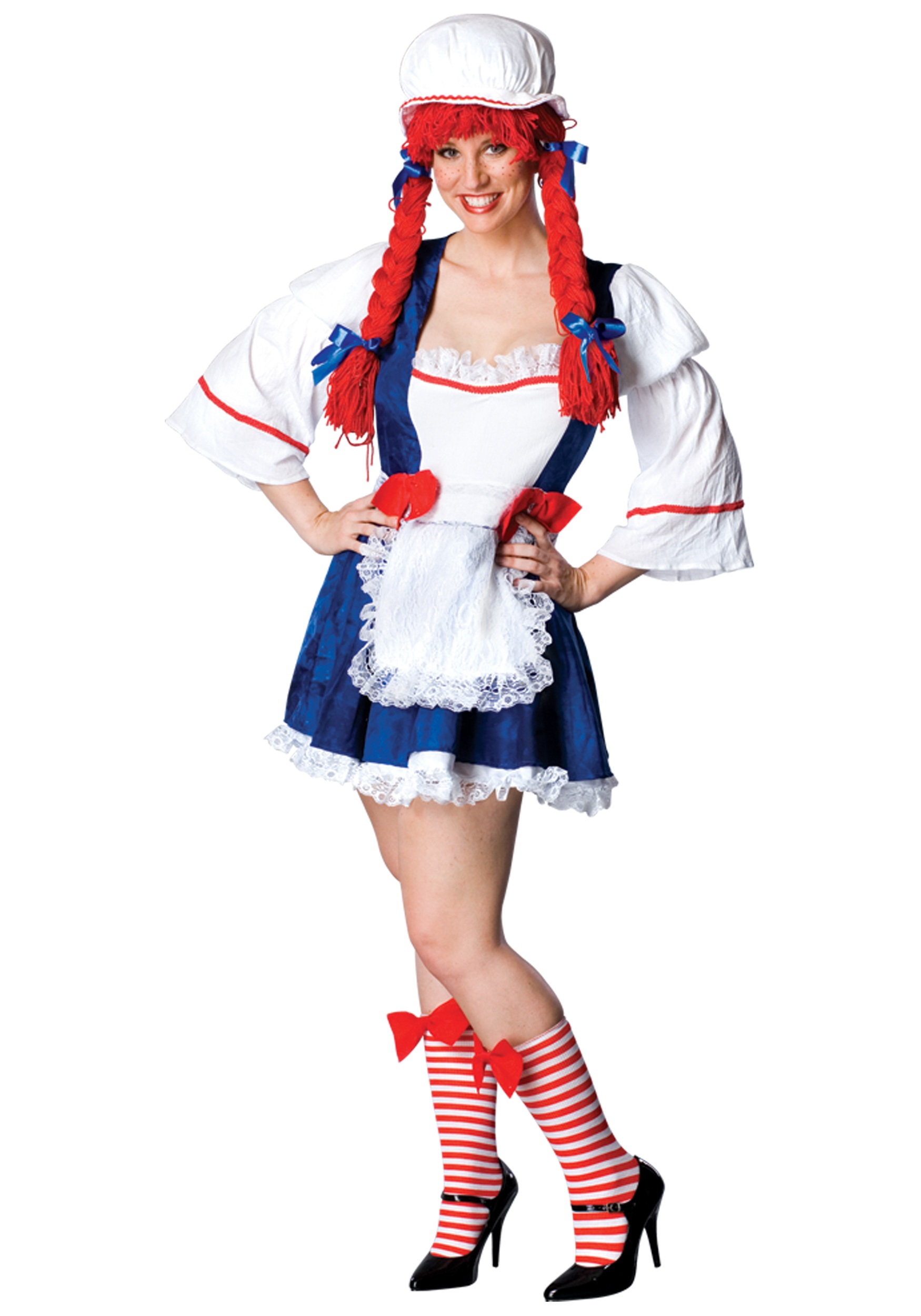 This plus womens storybook rag doll costume is a raggedy ann costume idea f...