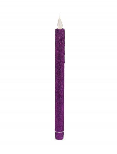 Purple Glitter Taper LED Candle buy now