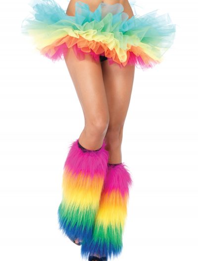 Rainbow Furry Leg Warmers buy now