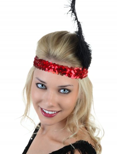 Red and Black Flapper Headband buy now