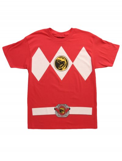 Red Power Ranger Costume T-Shirt buy now