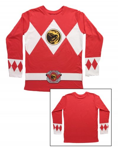 Red Power Rangers Long Sleeve Costume Shirt buy now