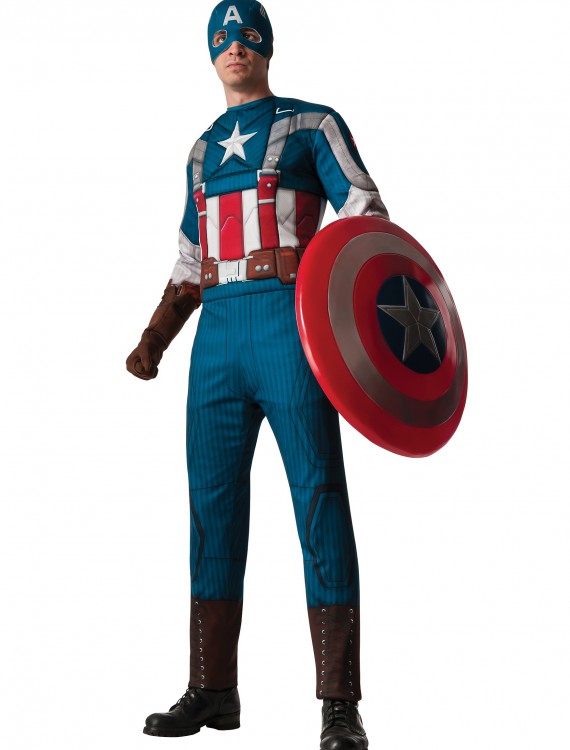 Retro Captain America Adult Muscle Chest Costume buy now