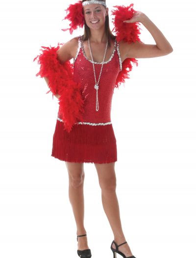 Sequin & Fringe Red Flapper Costume buy now