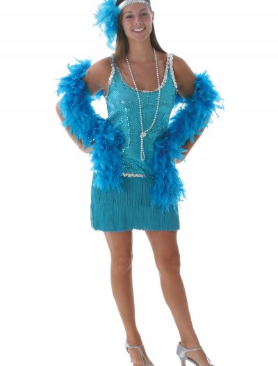 Sequin & Fringe Turquoise Flapper buy now