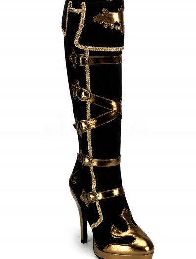 Sexy Black and Gold Pirate Boots buy now