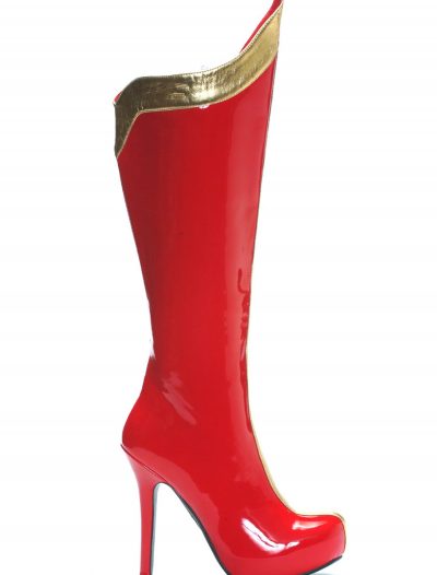 Sexy Red and Gold Superhero Boots buy now