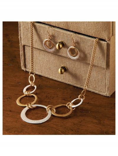 Silver and Gold Hoop Necklace buy now