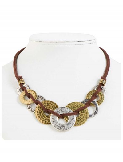 Silver and Gold Loop Necklace buy now
