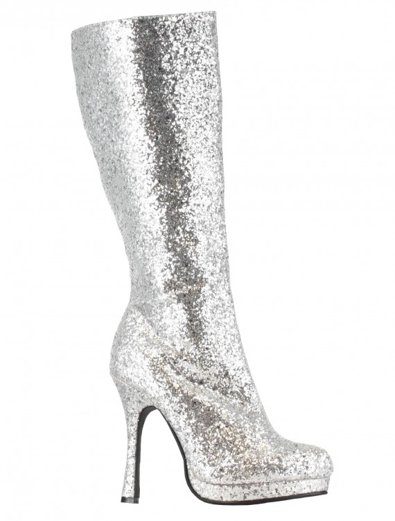 Silver Glitter Boots buy now