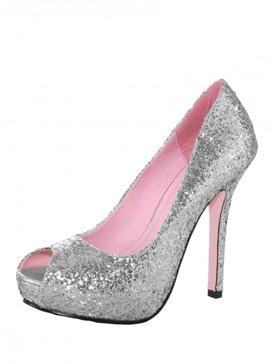 Silver Glitter Heels buy now