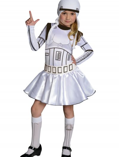 Storm Trooper Girls Dress Costume buy now